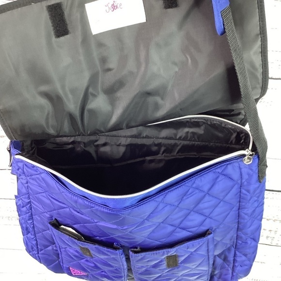 JUSTICE GIRLS KIDS P LETTER SCHOOL BACKPACK BAG NWT - Picture 7 of 11